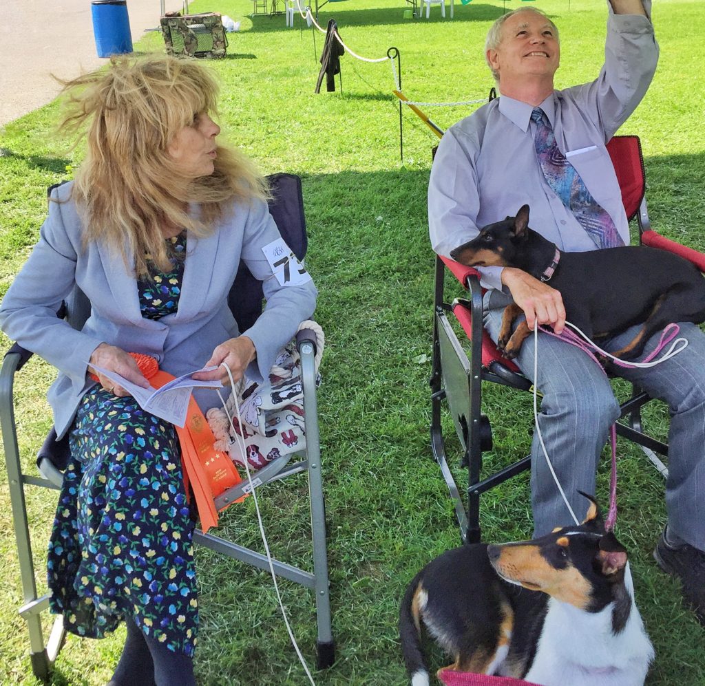 Sandy and Simon Cunniff, Monnshadows Kennel Breeders.